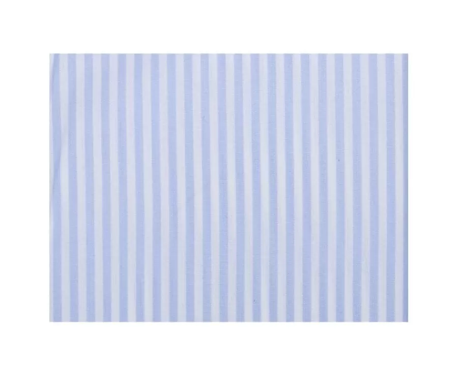 Discount Camisa de algodón a rayas Azul Claro y Blanco - Cuello americano Marlon Camisas De Rayas | Corte Estándar