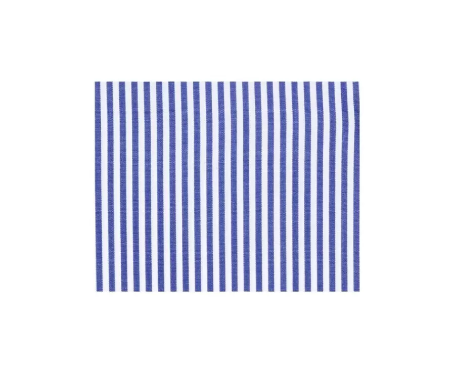 Cheap Camisa de algodón a rayas Azul marino y Blanco Maximilien Camisas De Rayas | Corte Ajustado