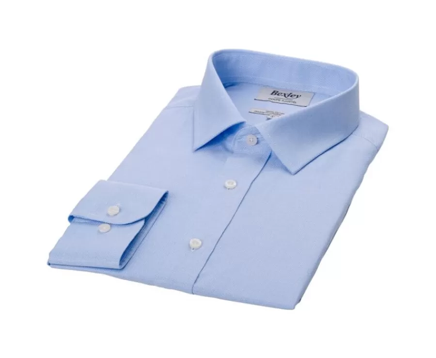 Flash Sale Camisa de algodón Azul claro - Cuello francés Ansbert Camisas De Boda | Camisas De Vestir