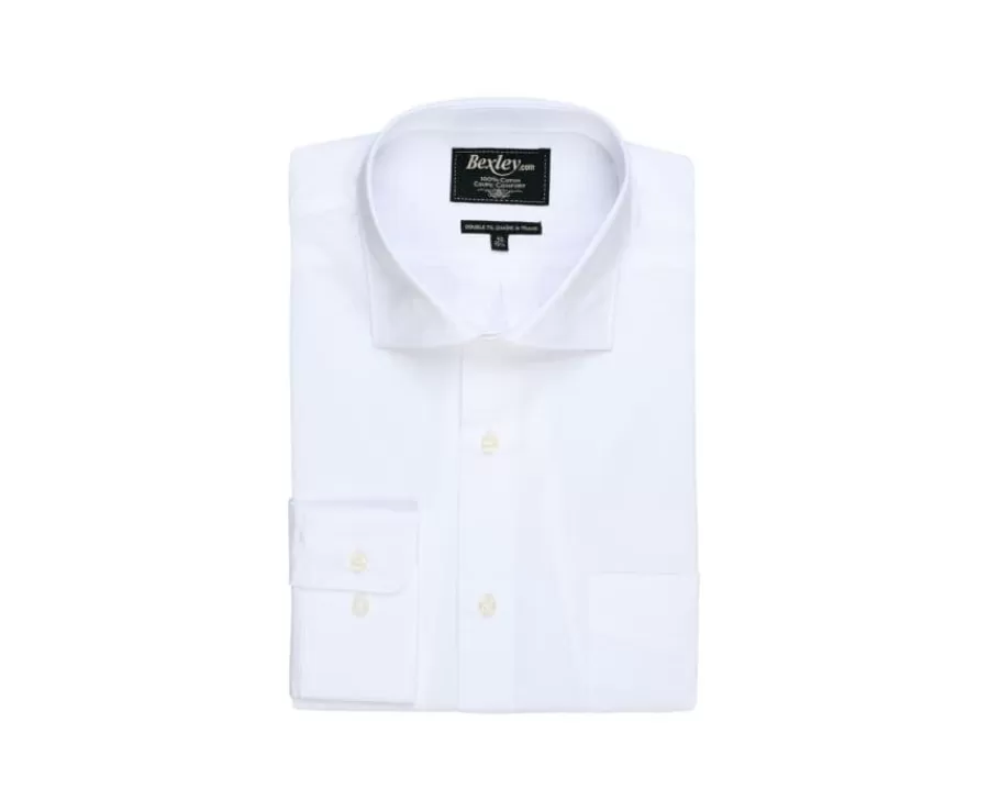 Best Sale Camisa de algodón blanca - Bolsillo en el pecho Alberto Ii Classic Camisas De Boda | Camisas De Vestir
