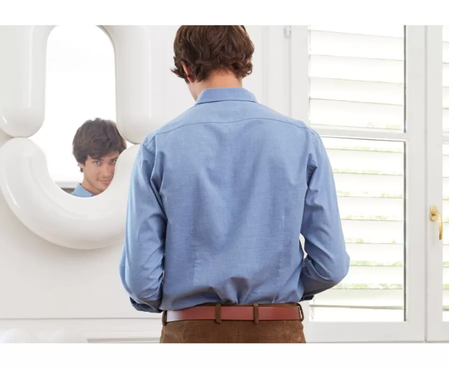 Clearance Camisa de franela azul moteado - Bolsillo en el pecho Alexander Camisas De Franela & Terciopelo | Corte Ajustado Recortado