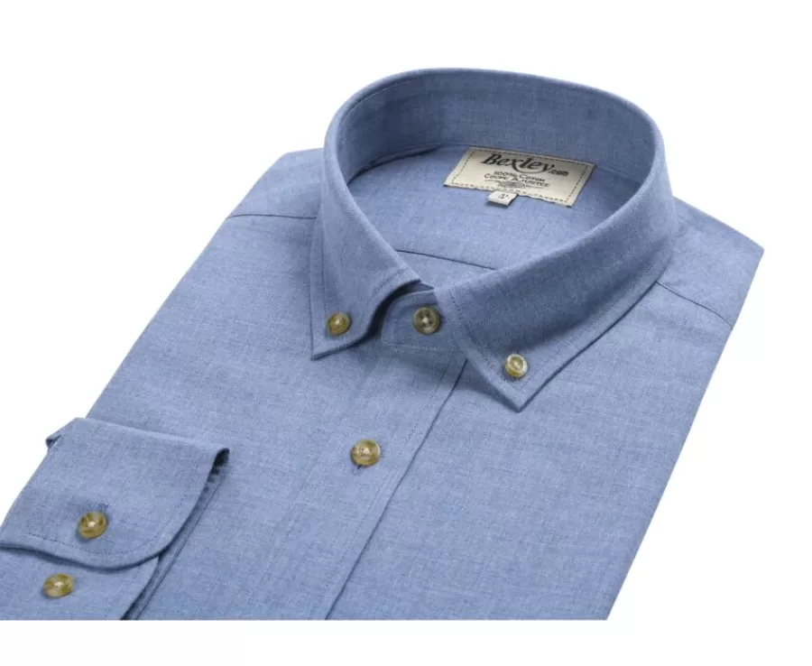 Clearance Camisa de franela azul moteado - Bolsillo en el pecho Alexander Camisas De Franela & Terciopelo | Corte Ajustado Recortado