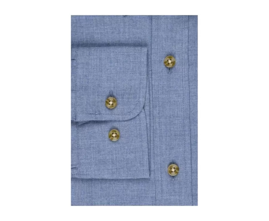 Clearance Camisa de franela azul moteado - Bolsillo en el pecho Alexander Camisas De Franela & Terciopelo | Corte Ajustado Recortado