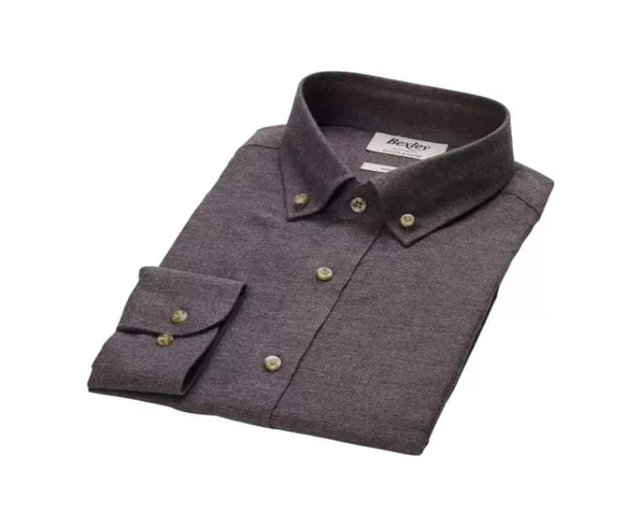 Discount Camisa de franela Chocolate moteado - Bolsillo en el pecho Alexander Camisas De Franela & Terciopelo | Corte Ajustado Recortado