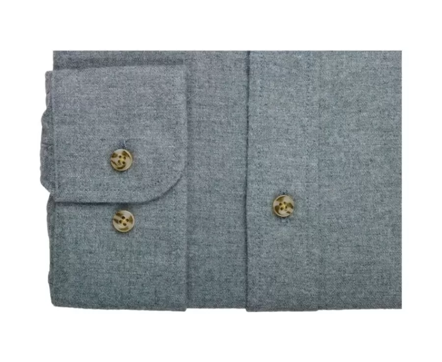 Fashion Camisa de franela Verde Tila - Bolsillo en el pecho Alexander Camisas De Franela & Terciopelo | Corte Ajustado Recortado
