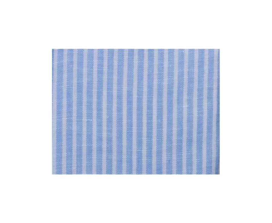 Cheap Camisa de lino y algodón Chambray Celeste y Blanco - Bolsillo en el pecho Colten Mc Camisas De Rayas | Corte Estándar