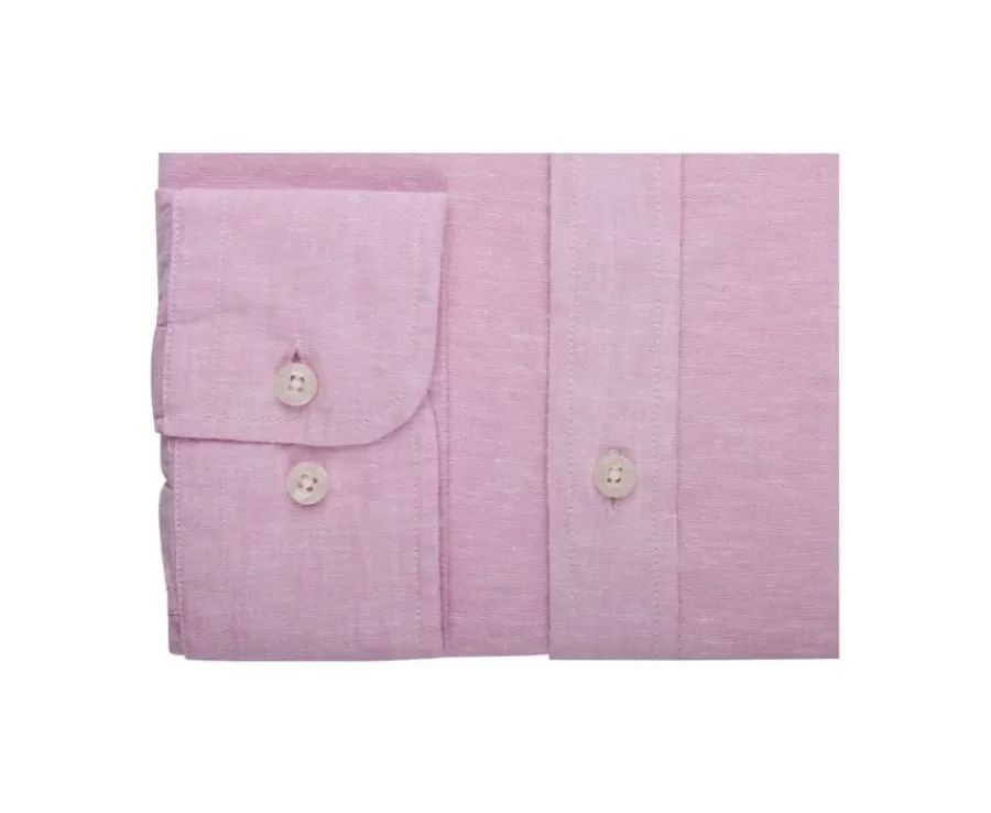 camisa_de_lino_y_algodn_chambray_rosa__bolsillo_en_el_pecho_colten_mc_2.webp Outlet Camisa de lino y algodón Chambray Rosa - Bolsillo en el pecho Colten Mc Corte Estándar | Camisas Blancas