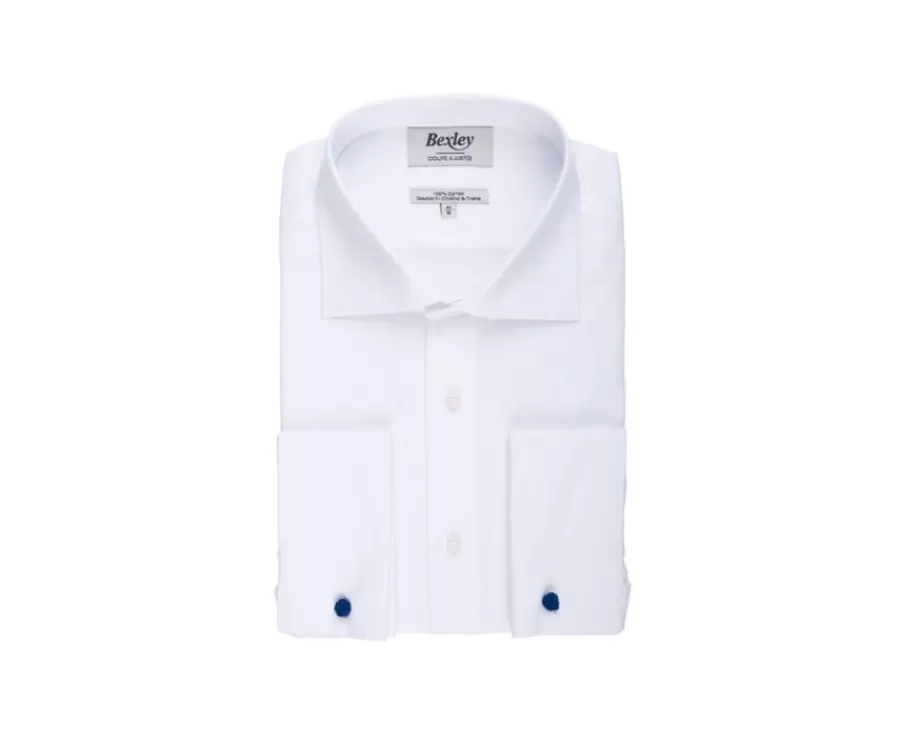 Cheap Camisa de oxford de algodón Blanco - Cuello italiano Otello Camisas De Boda | Camisas Blancas
