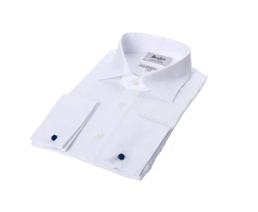 Cheap Camisa de oxford de algodón Blanco - Cuello italiano Otello Camisas De Boda | Camisas Blancas