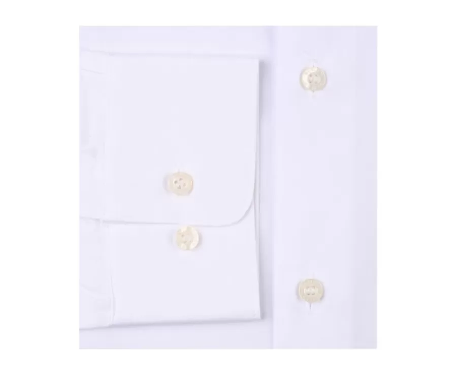 Cheap Camisa de popelina de algodón blanca - Cuello francés Louis Classic Camisas De Boda | Camisas De Vestir
