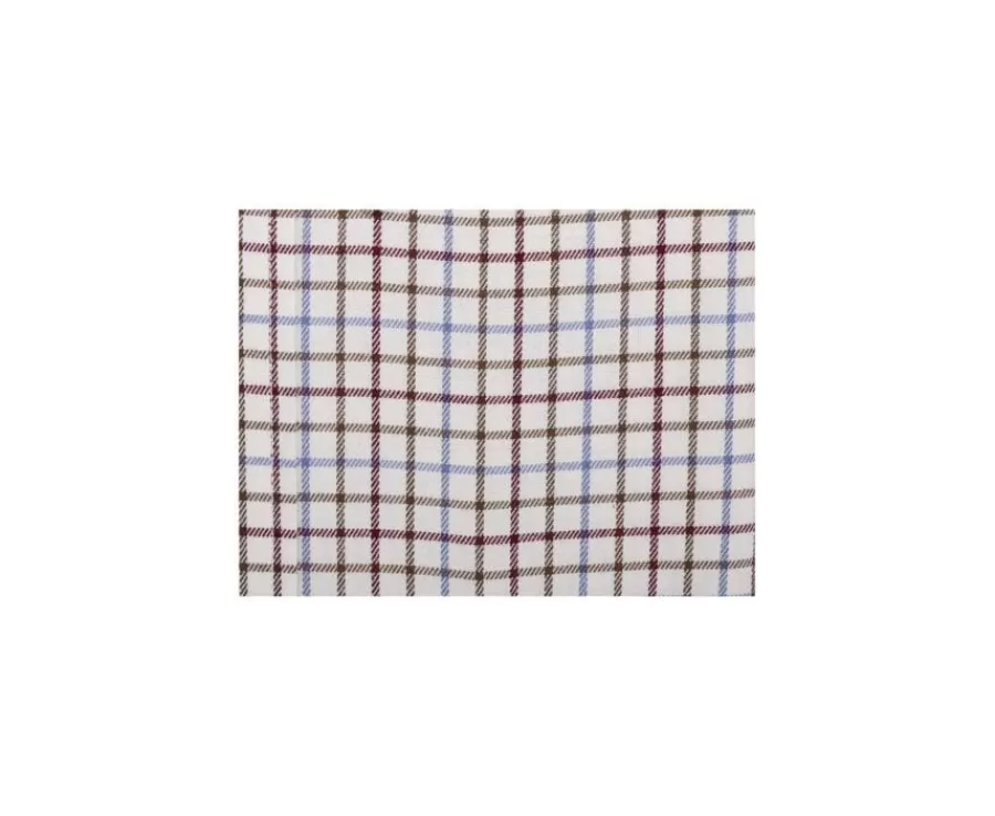 Fashion Camisa de sarga de cuadros Beis - Bolsillo en el pecho Benetth Camisas De Cuadros | Corte Estándar