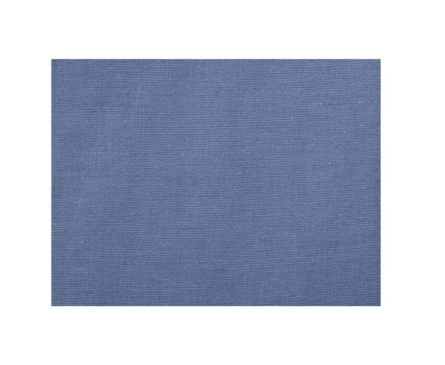 Hot Camisa lisa de lino de algodón Azul Tormenta Silbert Corte Ajustado Recortado | Corte Ajustado