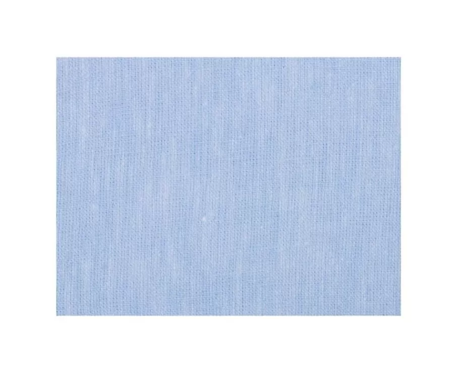 Clearance Camisa lisa de lino de algodón Chambray Azul claro Elibert Camisas De Rayas | Corte Ajustado Recortado