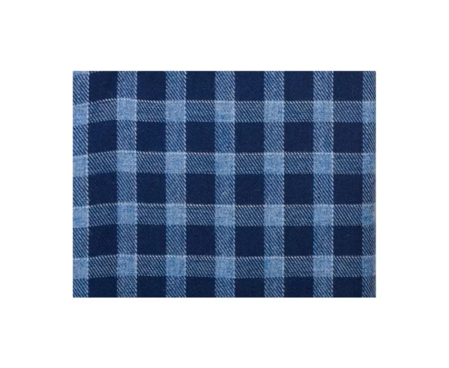 New Camisa Oxford de algodón Azul marino y Azul nórdico - Cuello americano Elvin Camisas De Franela & Terciopelo | Corte Estándar