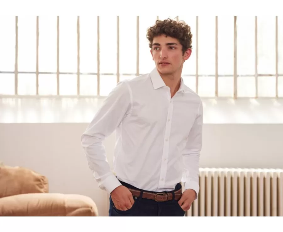 Online Camisa Oxford de algodón blanca Evrard Camisas De Vestir | Camisas Blancas