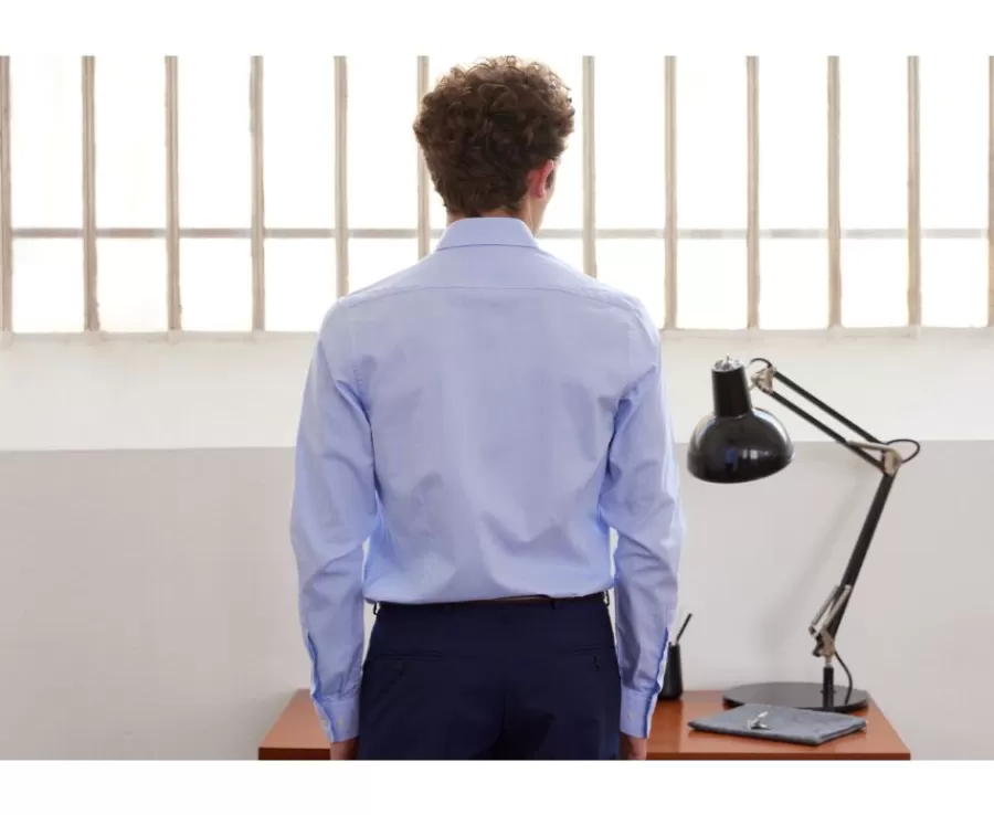 Shop Camisa Oxford lisa de doble hilo Azul cielo Ottavio Camisas De Boda | Camisas De Vestir