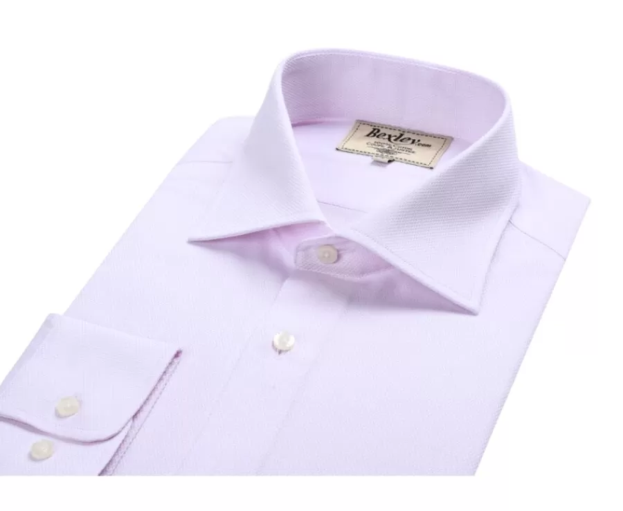 Cheap Camisa Oxford Rosa claro y Blanco - Cuello italiano Ernesto Camisas De Boda | Corte Ajustado
