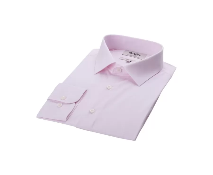Sale Camisa Rosa y Blanca de algodón - Cuello francés Guilhem Classic Camisas De Vestir | Camisas De Rayas