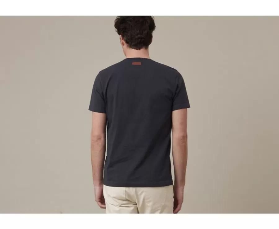 Clearance Camiseta de algodón orgánico lisa Gris Antracita Edgar Iii Camisetas