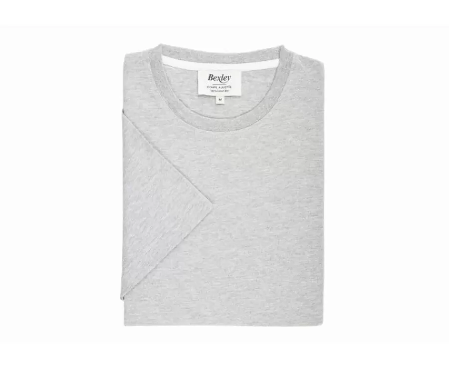 Fashion Camiseta de algodón orgánico lisa Gris moteado claro Edgar Iii Camisetas