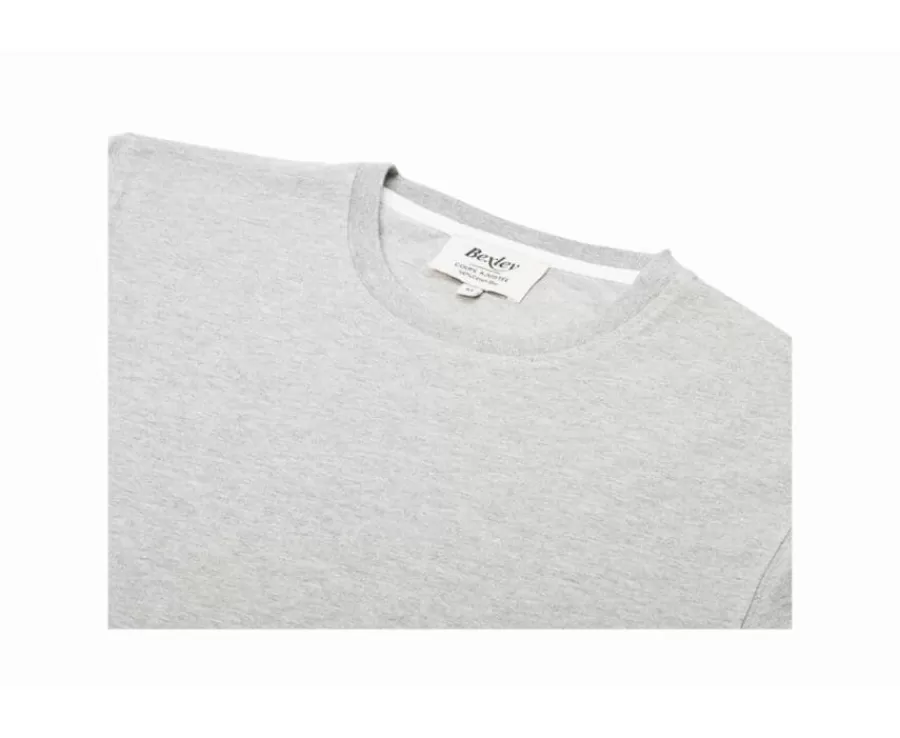 Fashion Camiseta de algodón orgánico lisa Gris moteado claro Edgar Iii Camisetas