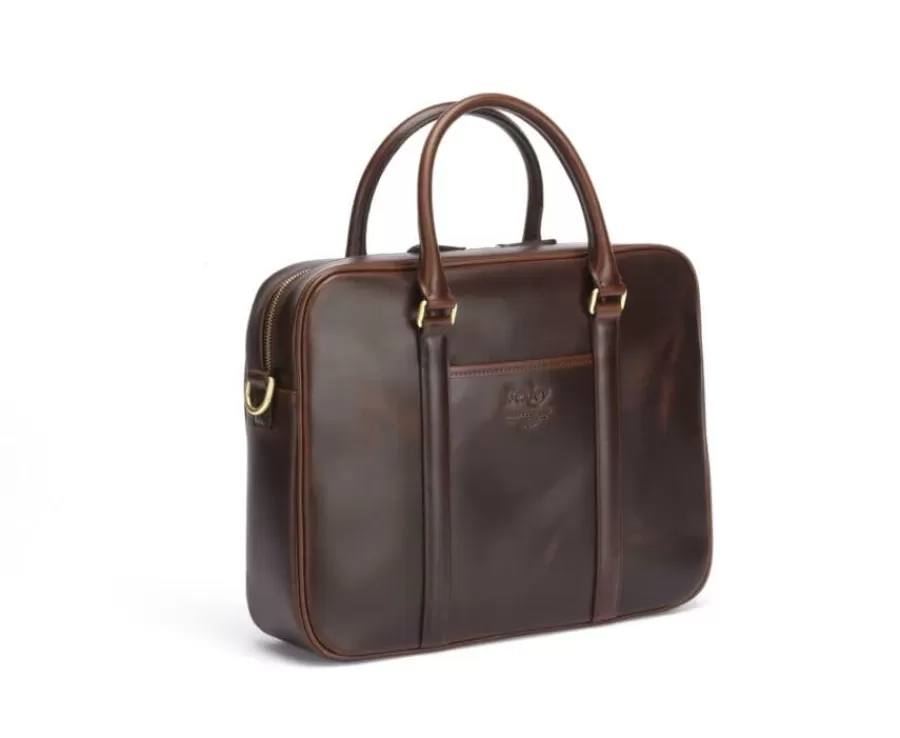 Best Sale Cartera de cuero para hombre con bandolera Chocolate Karlington Iii Maletínes, Bolsos Y Guantes