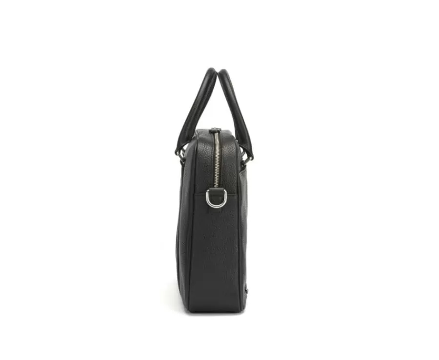 New Cartera de hombre de piel con bandolera Negro Granulado Karlington Iii Maletínes, Bolsos Y Guantes