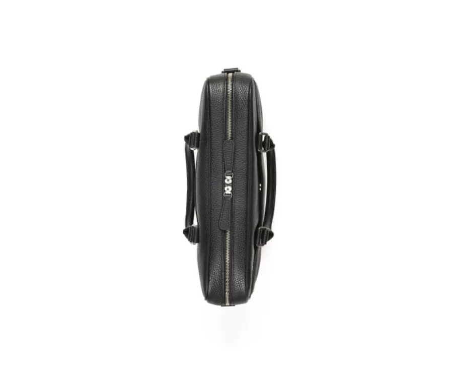 New Cartera de hombre de piel con bandolera Negro Granulado Karlington Iii Maletínes, Bolsos Y Guantes
