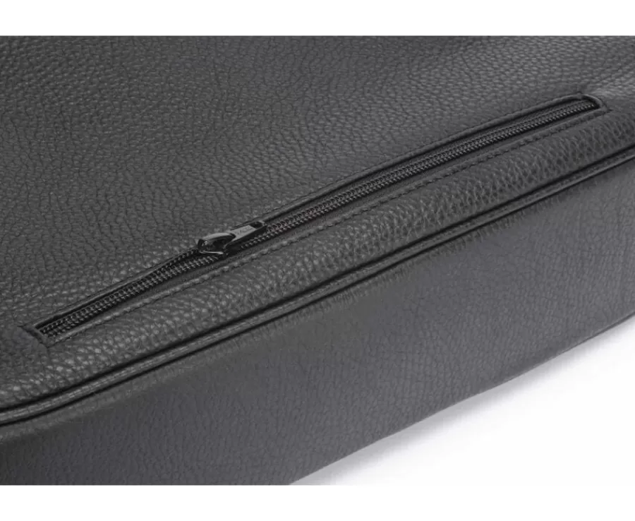 New Cartera de hombre de piel con bandolera Negro Granulado Karlington Iii Maletínes, Bolsos Y Guantes