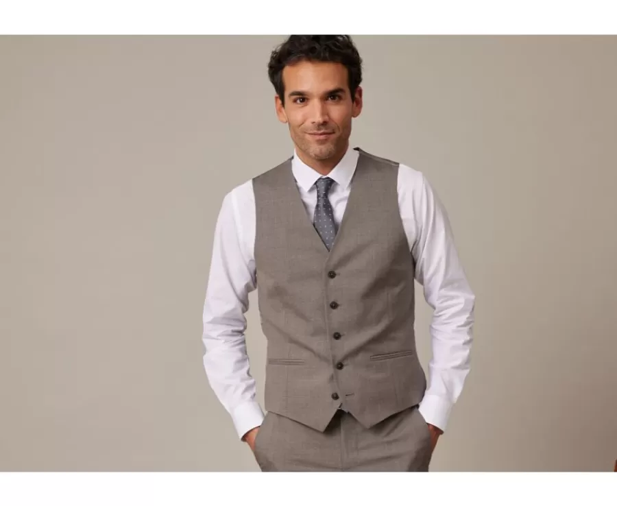 New Chaleco de traje hombre Topo moteado Lazare Chaquetas De Traje Y Chalecos