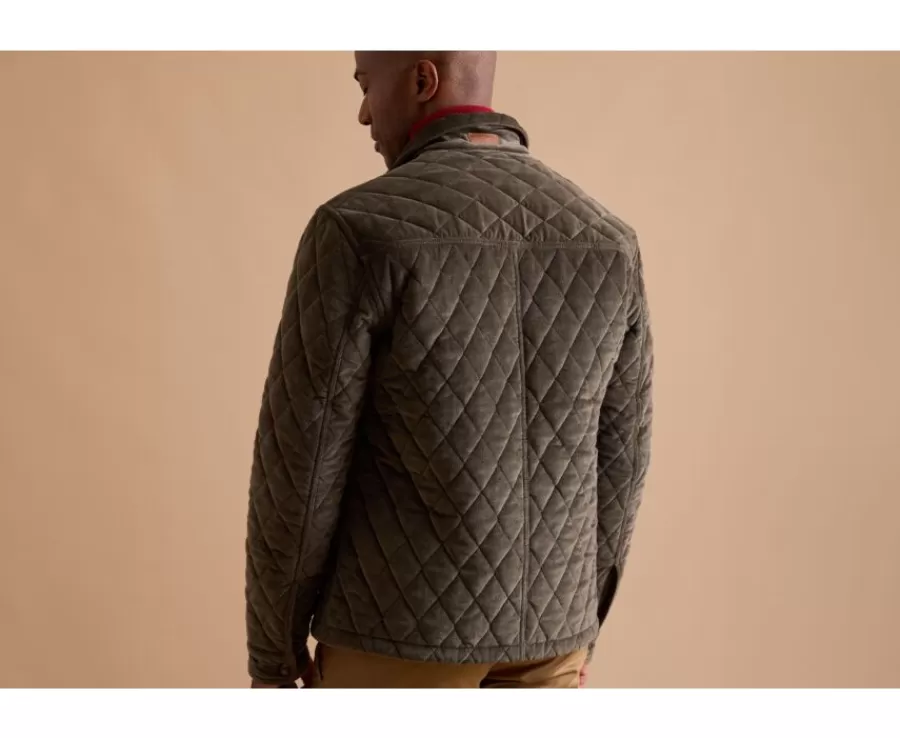 Flash Sale Chaqueta acolchada de pana verde oliva oscuro para hombre Filibert Cazadoras Y Chaquetas De Tela