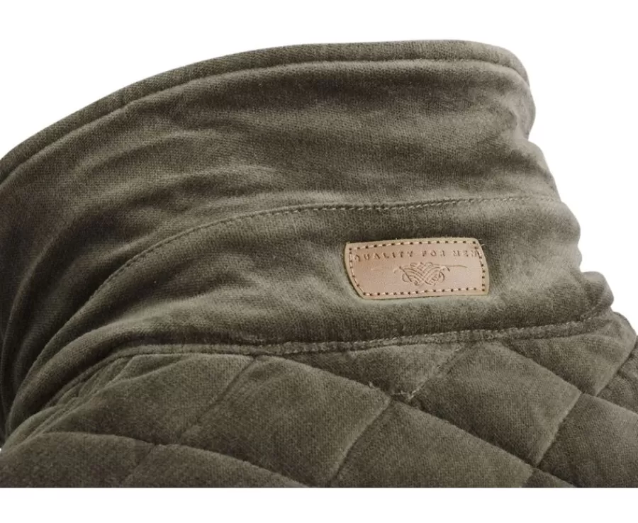 Flash Sale Chaqueta acolchada de pana verde oliva oscuro para hombre Filibert Cazadoras Y Chaquetas De Tela