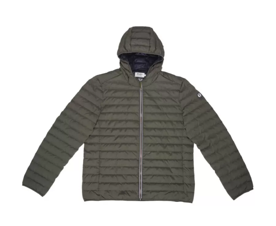 Fashion Chaqueta acolchada ligera con capucha para hombre Caqui Sivert Ii Plumíferos