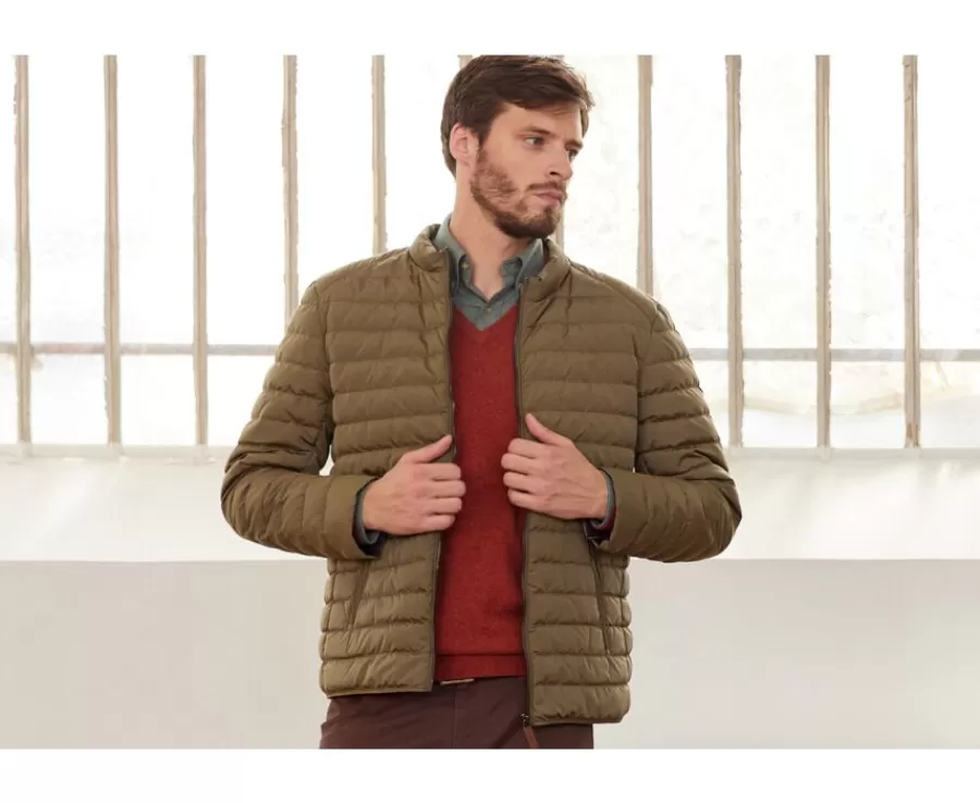 Outlet Chaqueta acolchada ligera de invierno para hombre Caqui Sven Iii Plumíferos