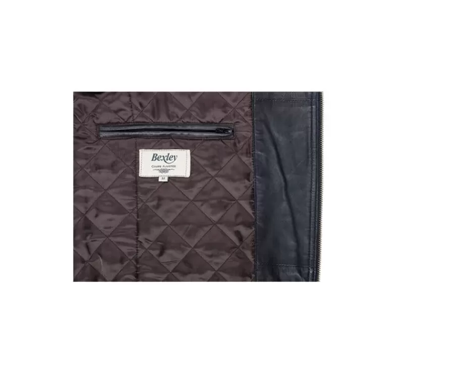 Store Chaqueta de cuero de aviador negra para hombre Everett Ii Cazadoras Y Chaquetas De Cuero