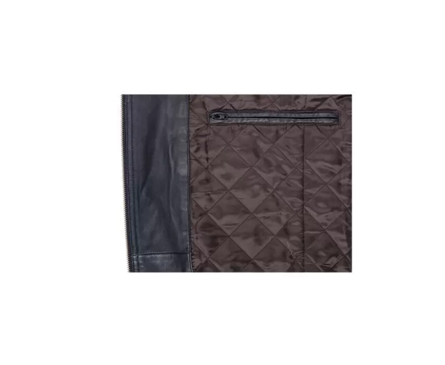 Store Chaqueta de cuero de aviador negra para hombre Everett Ii Cazadoras Y Chaquetas De Cuero