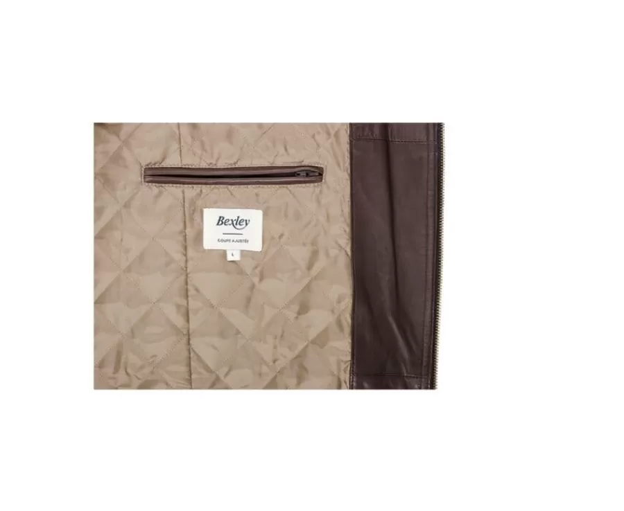 Best Sale Chaqueta de cuero de aviador para hombre Marrón Everett Ii Cazadoras Y Chaquetas De Cuero