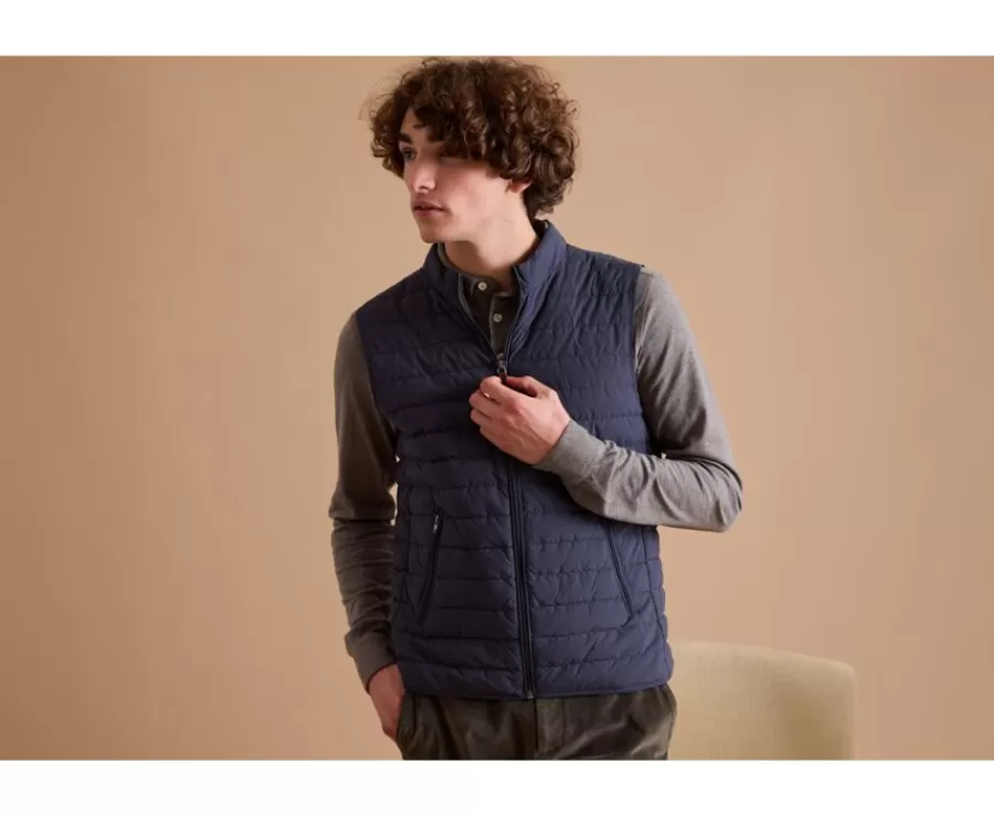 Store Chaqueta de plumas sin mangas para hombre Azul marino Niels Ii Chalecos Acolchados | Plumíferos