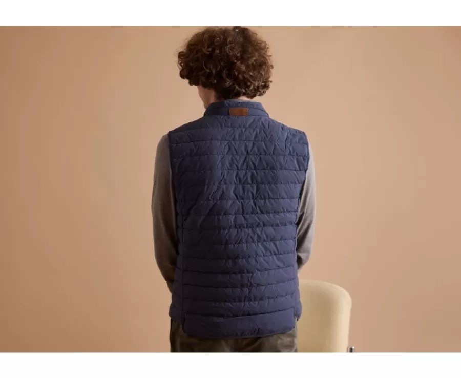 Store Chaqueta de plumas sin mangas para hombre Azul marino Niels Ii Chalecos Acolchados | Plumíferos