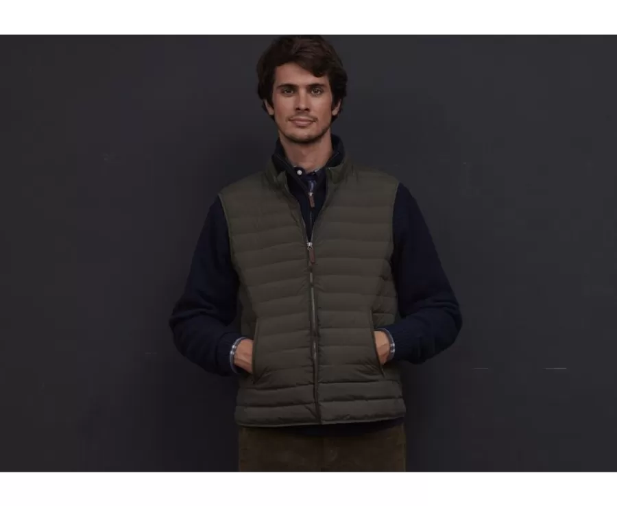 Clearance Chaqueta de plumas sin mangas para hombre Caqui Niels Ii Chalecos Acolchados