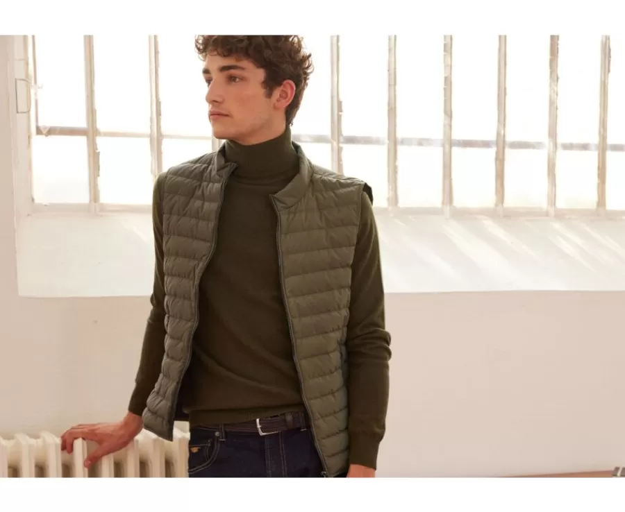 Hot Chaqueta de plumas sin mangas para hombre Caqui Niels Ii Chalecos Acolchados