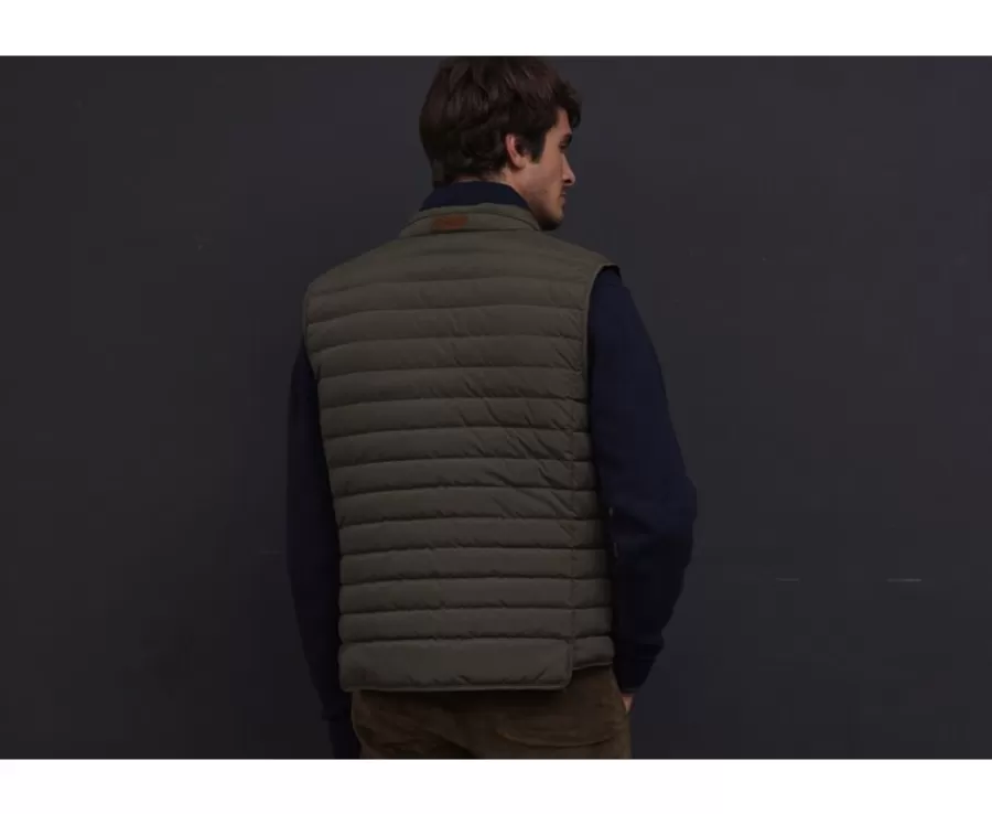 Clearance Chaqueta de plumas sin mangas para hombre Caqui Niels Ii Chalecos Acolchados