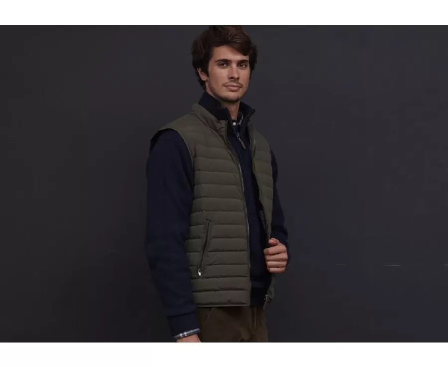 Clearance Chaqueta de plumas sin mangas para hombre Caqui Niels Ii Chalecos Acolchados