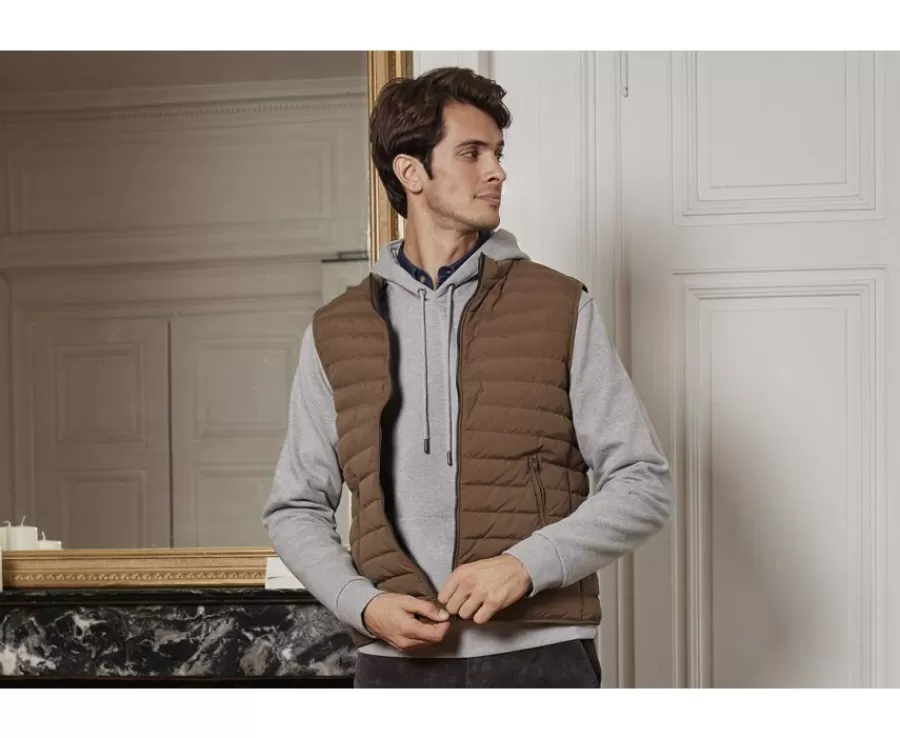 Best Chaqueta de plumas sin mangas para hombre Caramelo Niels Ii Chalecos Acolchados