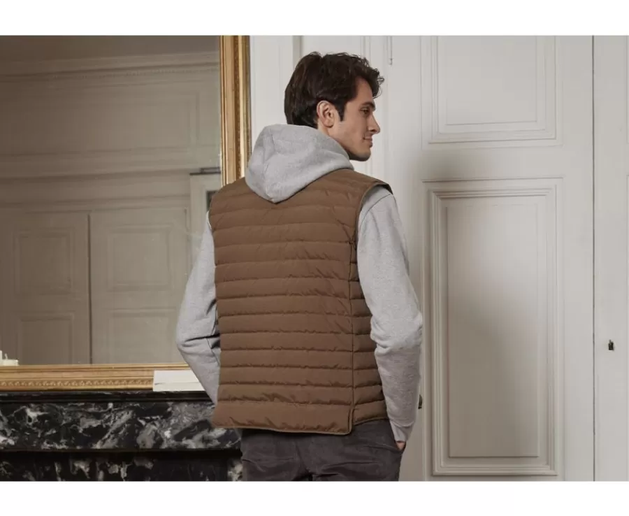 Best Chaqueta de plumas sin mangas para hombre Caramelo Niels Ii Chalecos Acolchados
