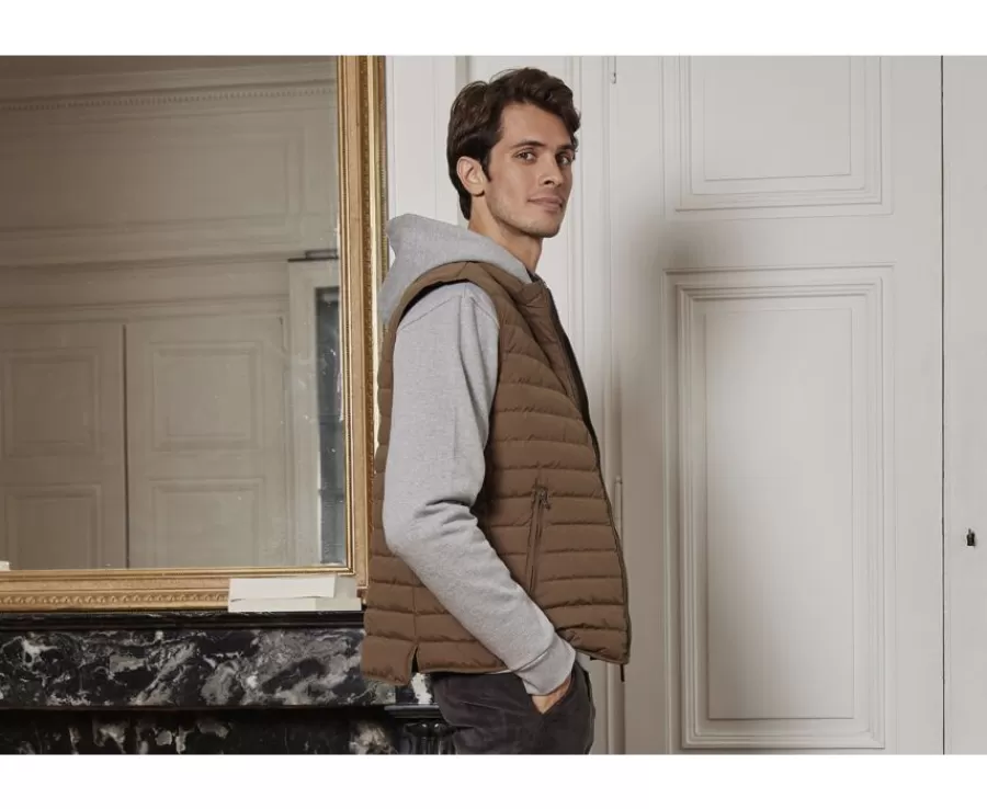 Best Chaqueta de plumas sin mangas para hombre Caramelo Niels Ii Chalecos Acolchados