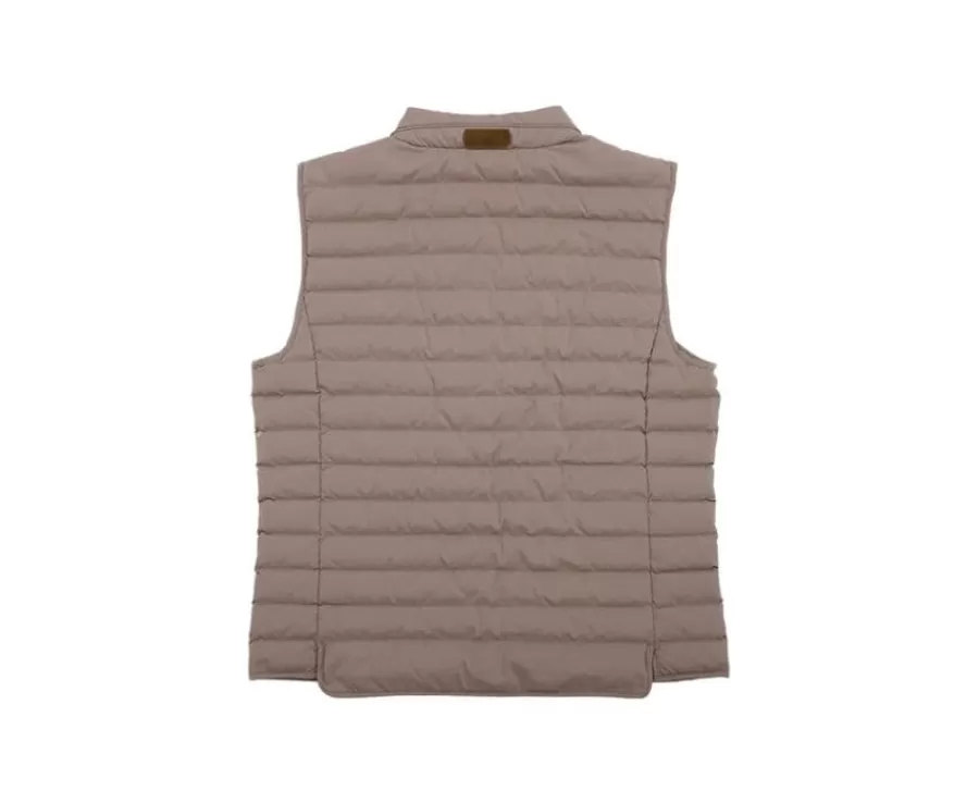 Outlet Chaqueta de plumas sin mangas para hombre Marrón Claro Niels Ii Chalecos Acolchados