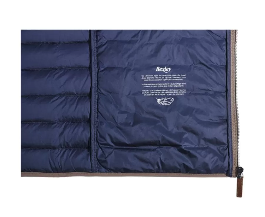 Outlet Chaqueta de plumas sin mangas para hombre Marrón Claro Niels Ii Chalecos Acolchados