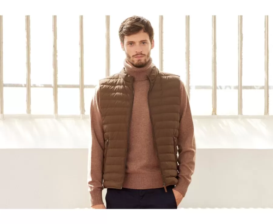 Discount Chaqueta de plumas sin mangas para hombre Marrón Niels Ii Chalecos Acolchados | Plumíferos