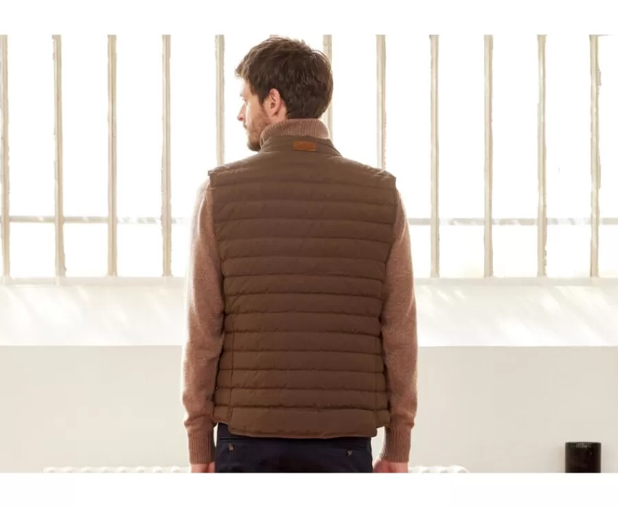 Discount Chaqueta de plumas sin mangas para hombre Marrón Niels Ii Chalecos Acolchados | Plumíferos